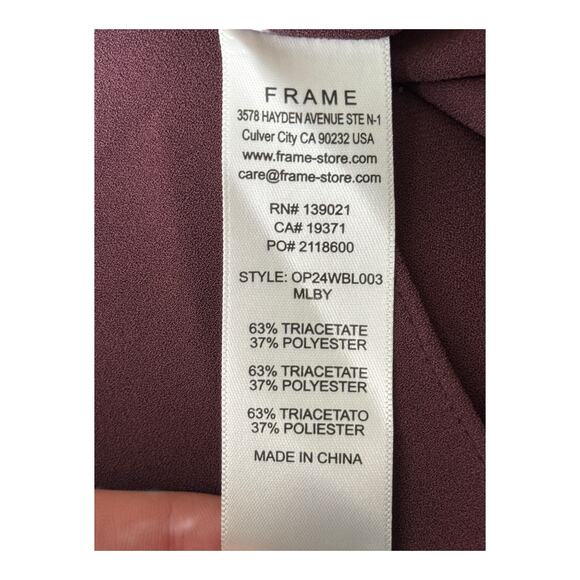 Frame Tiered ruffle short sleeve top blouse size Large L - Picture 7 of 8